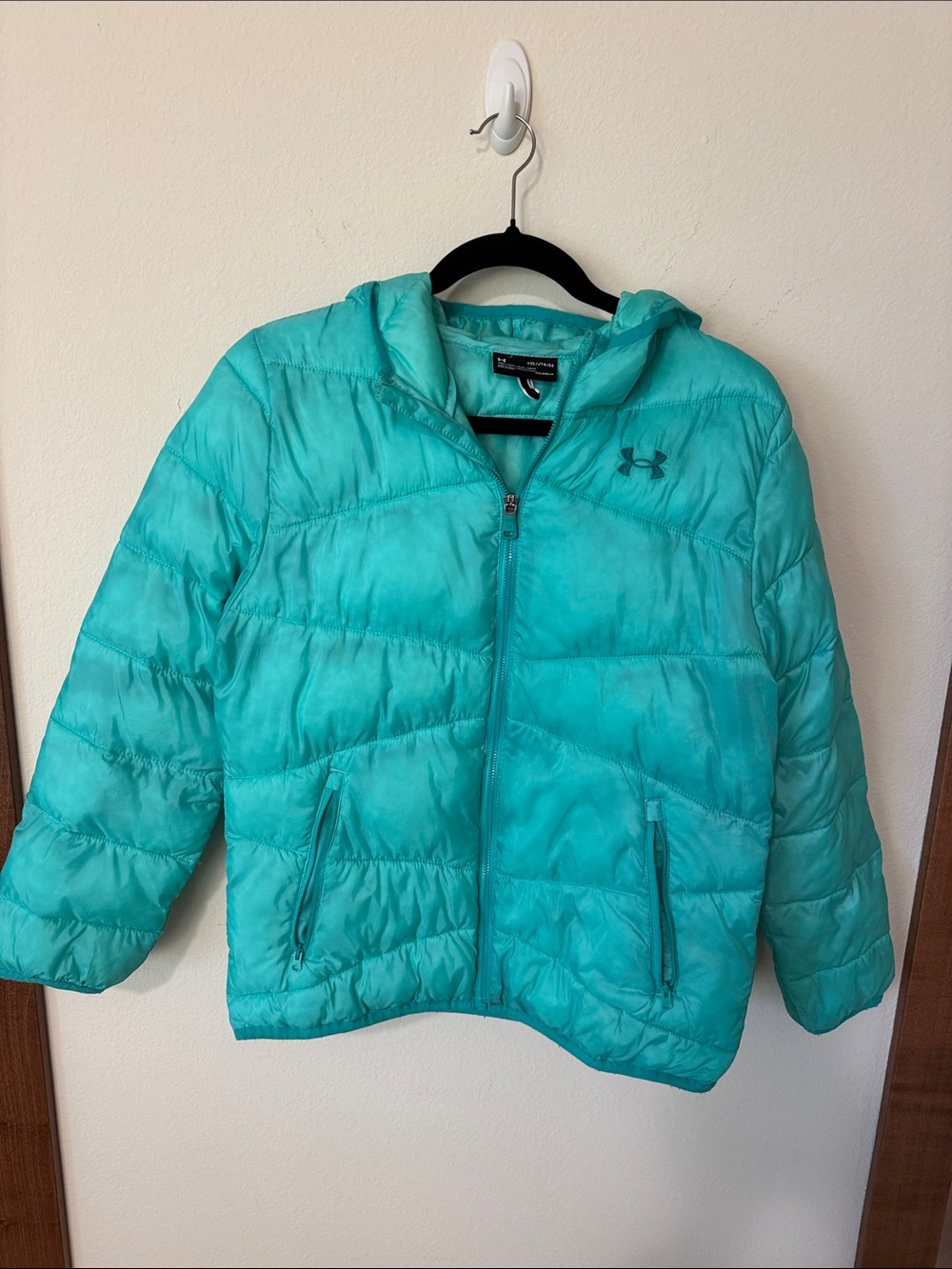 Under Armour Kids Teal Hooded Puffer Jacket
